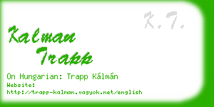 kalman trapp business card