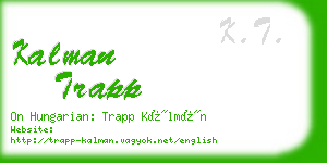 kalman trapp business card